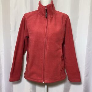 Cabelas Polartec Fleece Jacket Womens Medium Pink Full Zip Pockets